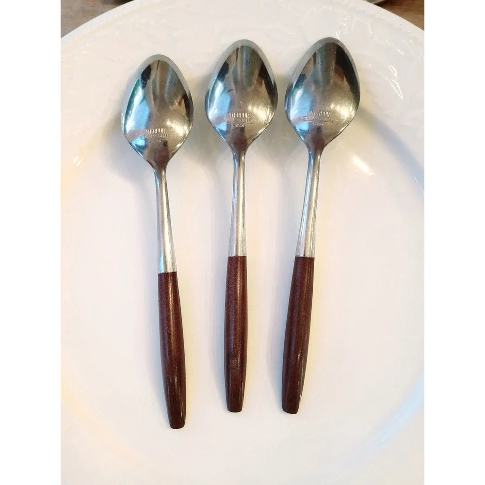 Interpur INR2 Set of 3 Brown Handle Spoons 6